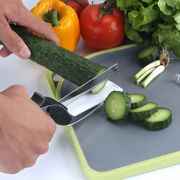 Clever Cutter Kitchen Scissors Multi-functional Kitchen Scissors  2 in 1 Scissors & Knife